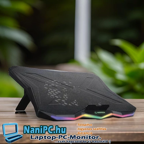 Rampage AD-RC3 notebook hűtőpad Fekete 140 mm-es ventilátor 10-17