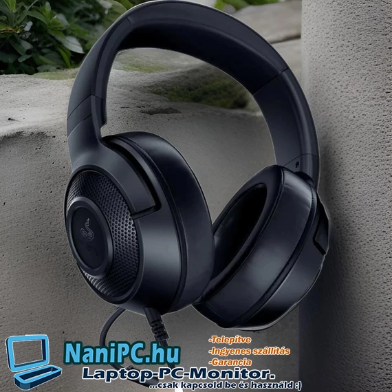 Razer Kraken X Lite Gaming fejhallgató, Virtuális 7.1, Fekete Gaming Fejhallgató