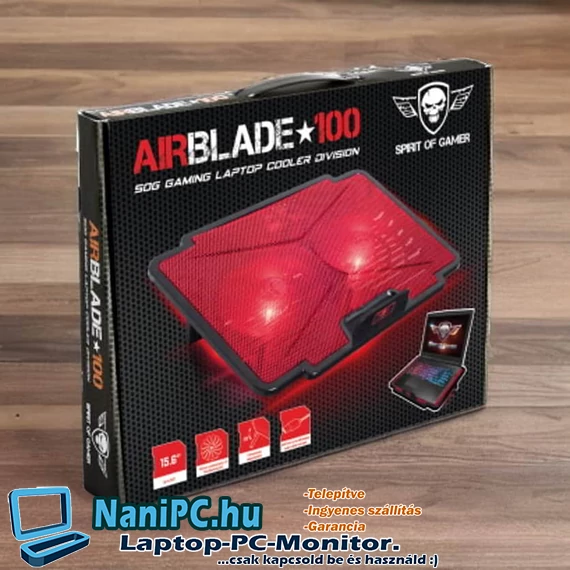 Spirit of Gamer AIRBLADE 100  piros notebook hűtő