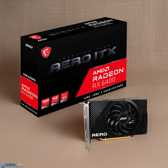 AMD RADEON RX 6400 Aero ITX HDMI/DP/4GB GDDR6 videokártya