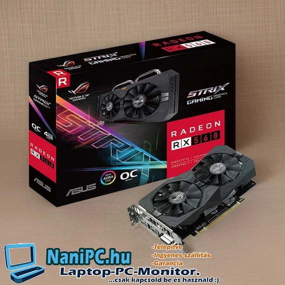 RADEON ASUS ROG Strix RX 560 V2 4GB GDDR5 videokártya