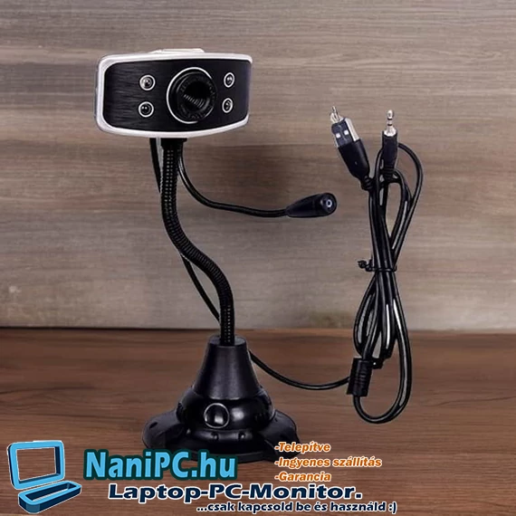 Webkamera Everest SC-825 300K 480p USB mikrofon Világító Led Új Pc kamera