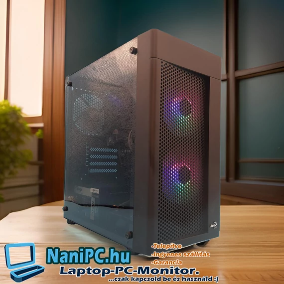 AeroCool Hexform 8500 Gamer PC i5-8500-6/6mag/16DDR4/480SSD Új termék!