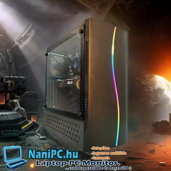 Inspire Stronghold 9500 Gamer PC i5-9500-6/6mag/16DDR4/480SSD+500GB Új termék!
