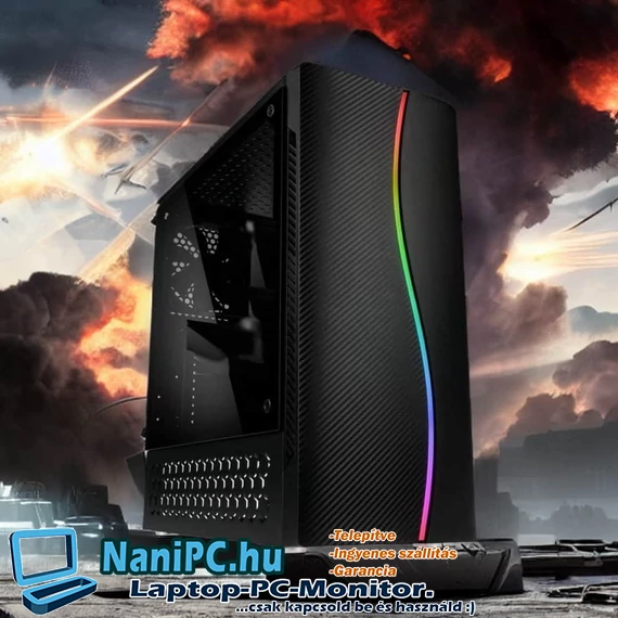 Az Izmos Inspire Gamer PC i5-8500/16DDR4/240SSD+1TB/GT1030 VGA