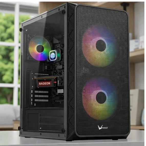 Formula Air Mesh G4 Black gaming számítógép Intel i5-8500 processzorral és AMD Radeon RX6400 4GB videókártyával