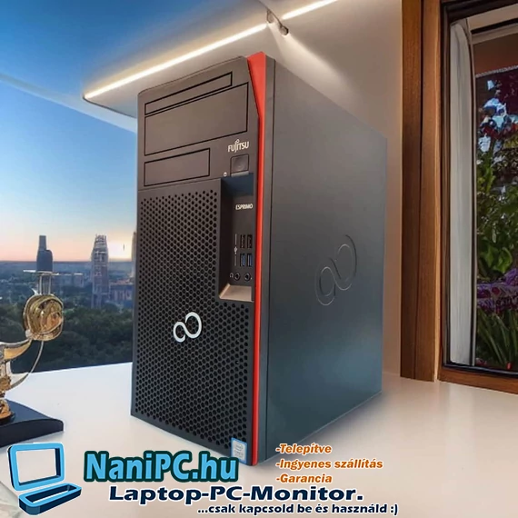 Zöld technológia Fujitsu Esprimo P558 PC i3-8100/8DDR4/240SSD