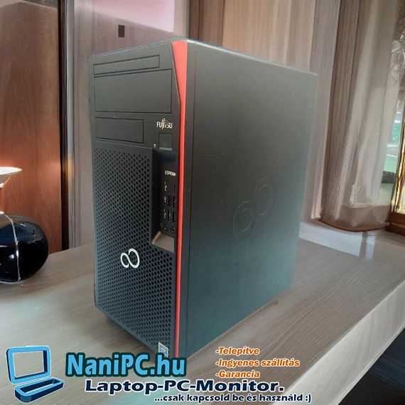 Energiahatékony és Csendes Fujitsu Esprimo P758 PC Pentium Gold G5400/8DDR4/240SSD