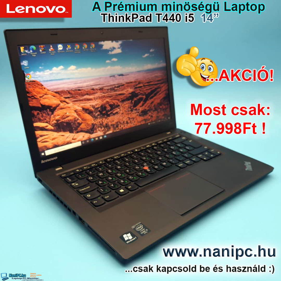 A Strapabíró Lenovo ThinkPad T440 i5-4300u/8/500/14