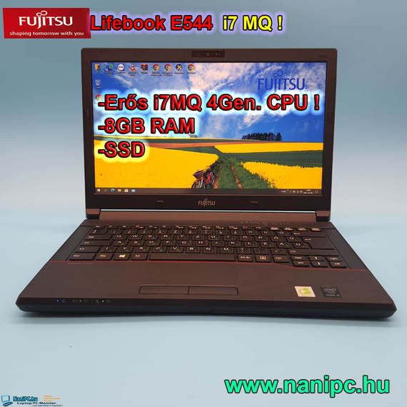 Izmos Japán technika Fujitsu Lifebook E544 i7-4712MQ/8GB/256SSD/14” Garanciás