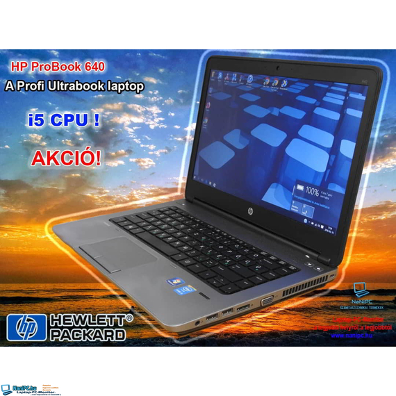 Könnyű és tartós HP ProBook 640 G2 i5-6200U/8GB/128SSD/14