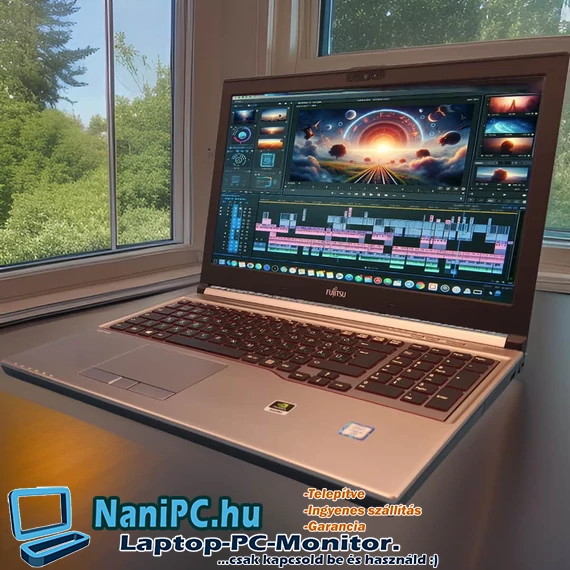 Erőteljes Fujitsu Celsius H760 i7-6820HQ/32/512SSD/DVD/FHD/15,6”/Dual VGA M2000M Workstation Laptop