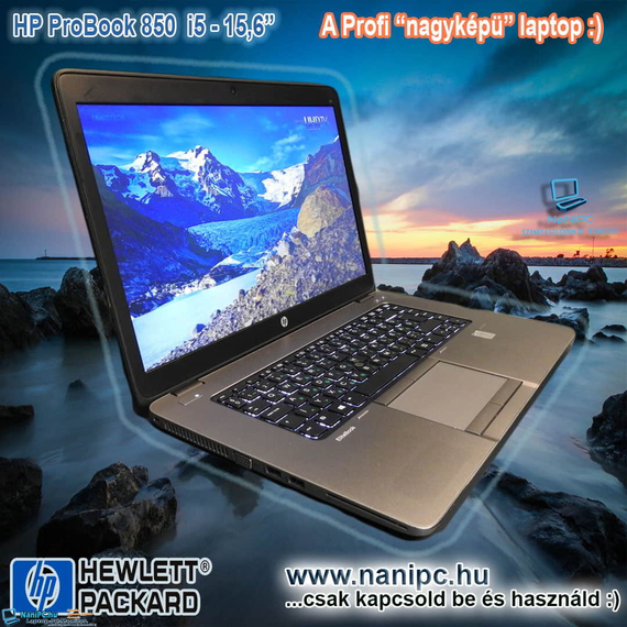 ✅A nagyképű Profi Laptop :) HP ProBook 850 G2 i5-5300u/8GB/128SSD/15,6"