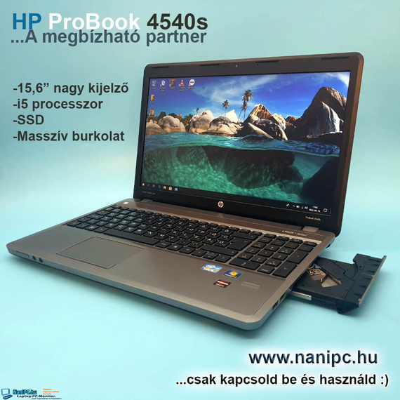 A Megbízható Partner HP ProBook 4540s i5-2540m/8/120SSD/DVDrw/15,6