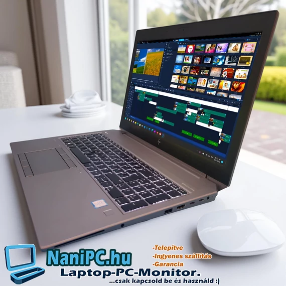 HP ZBook 15 G5 Workstation érintőképernyős professzionális laptop P1000 grafikus kártyával