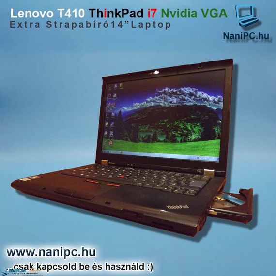 Extra Strapabíró Lenovo ThinkPad T410 i7-620M/8/128SSD/Nvidia/14"/ingyenes szállítás + Garanciás