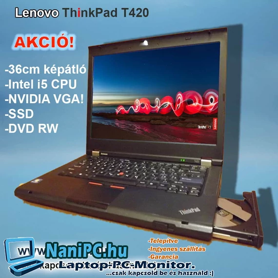 AKCI A megb zhat Lenovo ThinkPad T420 i5 2410M 8 128SSD Nvidia 14