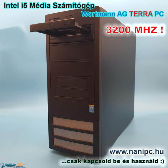 Meglepően gyors! Wortmann AG TERRA Média PC I5-650-3200Mhz/8/500GB