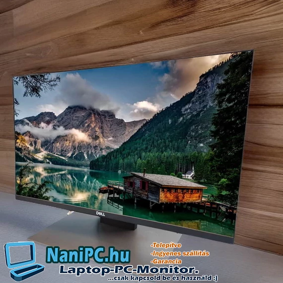 LEÉRTÉKELVE ! kis karc keret nélkül monitor DELL P2419H Tökéletes megjelenítés beépített dokkolóval HDMI/DP/USB/LAN/FHD/24
