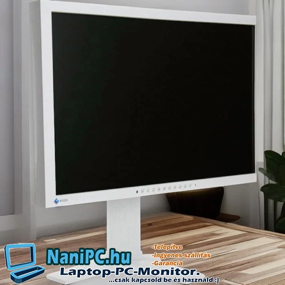 EIZO FlexScan EV2411W 24 colos fehér professzionális monitor elölnézeti kép