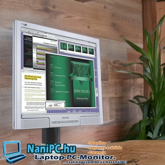 Philips 190B HNB8190T 19 hüvelykes LCD monitor beépített hangszórókkal DVI/VGA