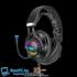 Rampage RM-K18 Double Black 7.1 USB fekete mikrofonos fejhallgató