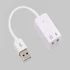 Kép 2/2 - Külső USB hankártya adapter mikrofon és hangszóró csatlakoztatásához
